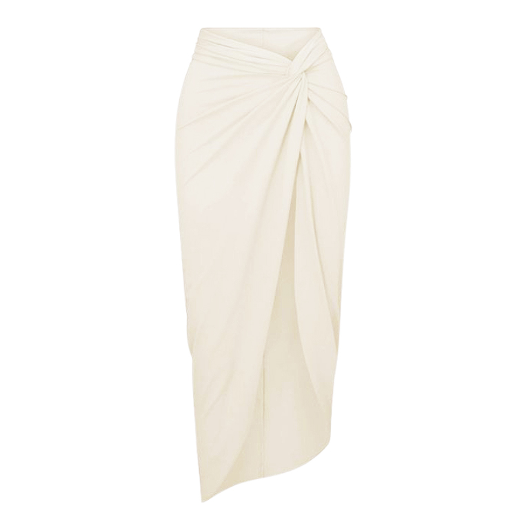 Color Block Cutout One Piece Swimsuit and Sarong Flaxmaker