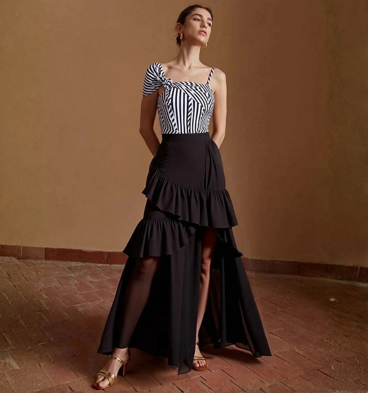 Dissymmetry One Piece Swimsuit and Skirt Flaxmaker