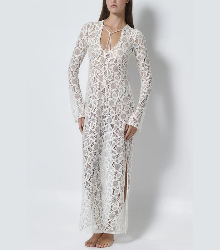 Vacation See Through Slit Dress