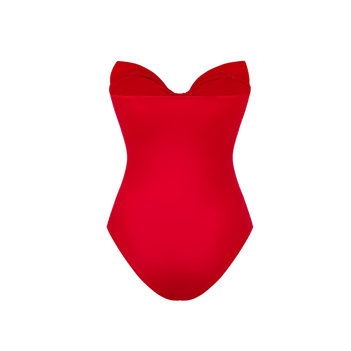 Bandeau Bowknot Cutout One Piece Swimsuit and Sarong