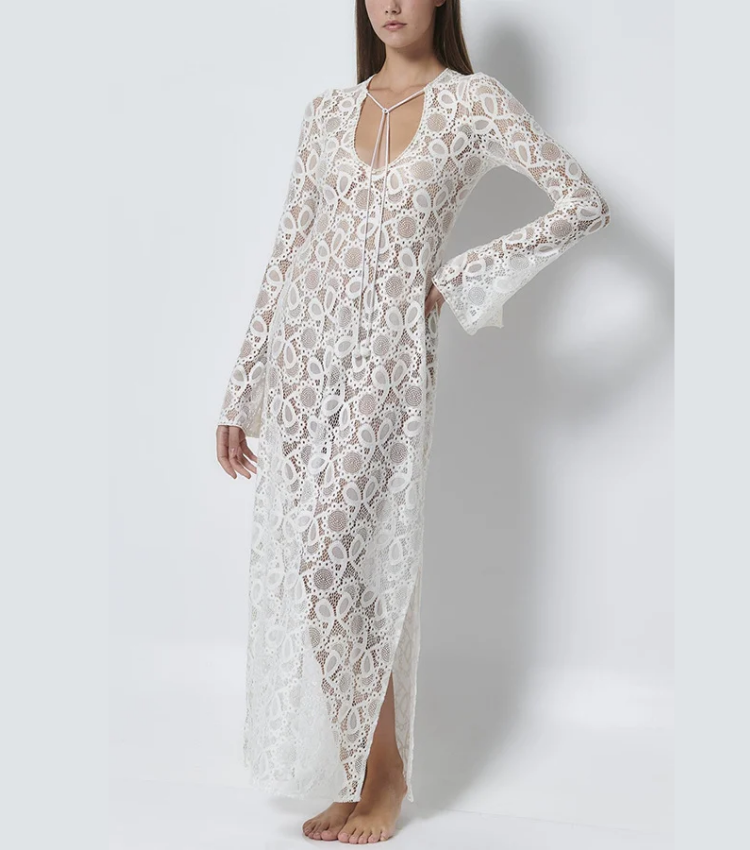 Vacation See Through Slit Dress