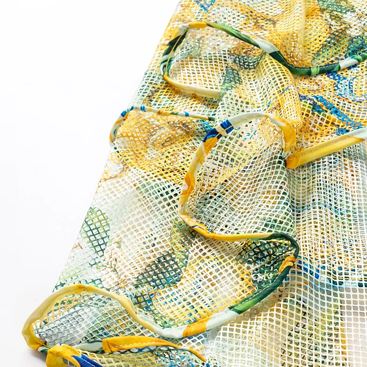 Ruffle Starp Push Up Lemon Print One Piece Swimsuit and Mesh Panel Sarong Flaxmaker