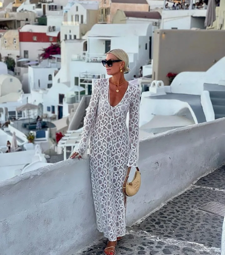 Vacation See Through Slit Dress