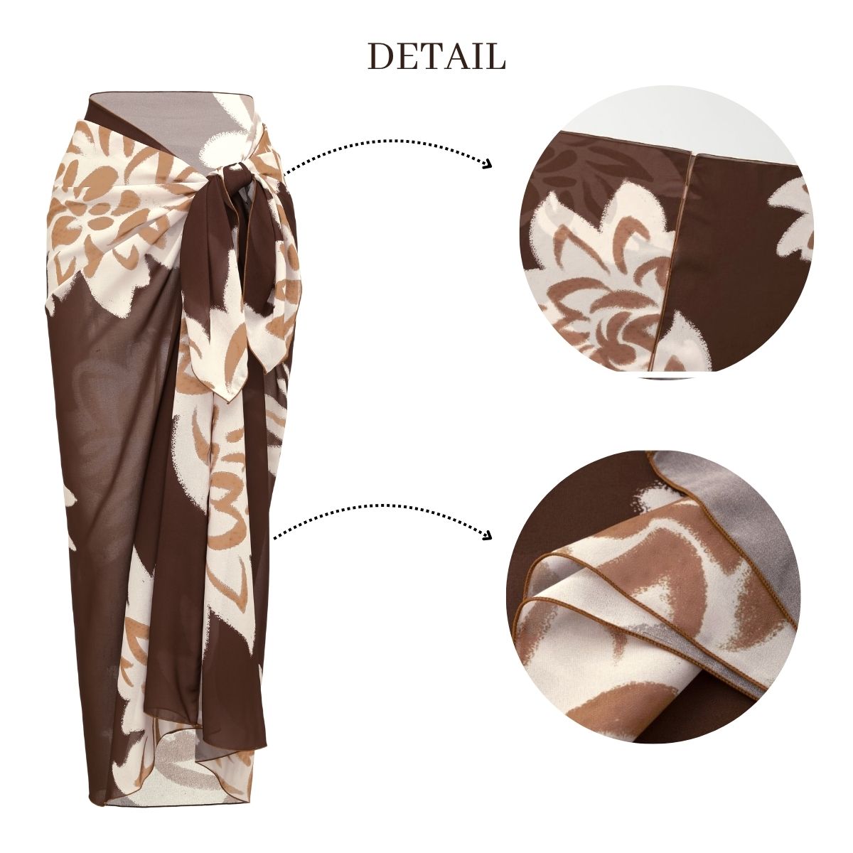 One Shoulder One Piece Swimsuit and Sarong