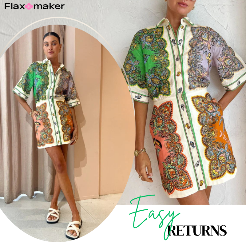 Graffiti Printed Shirt Dress