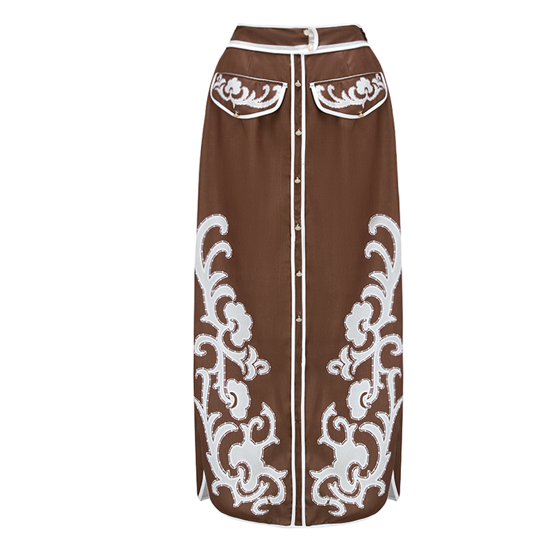V Neck Belted Ethnic Print One Piece Swimsuit and Skirt Flaxmaker