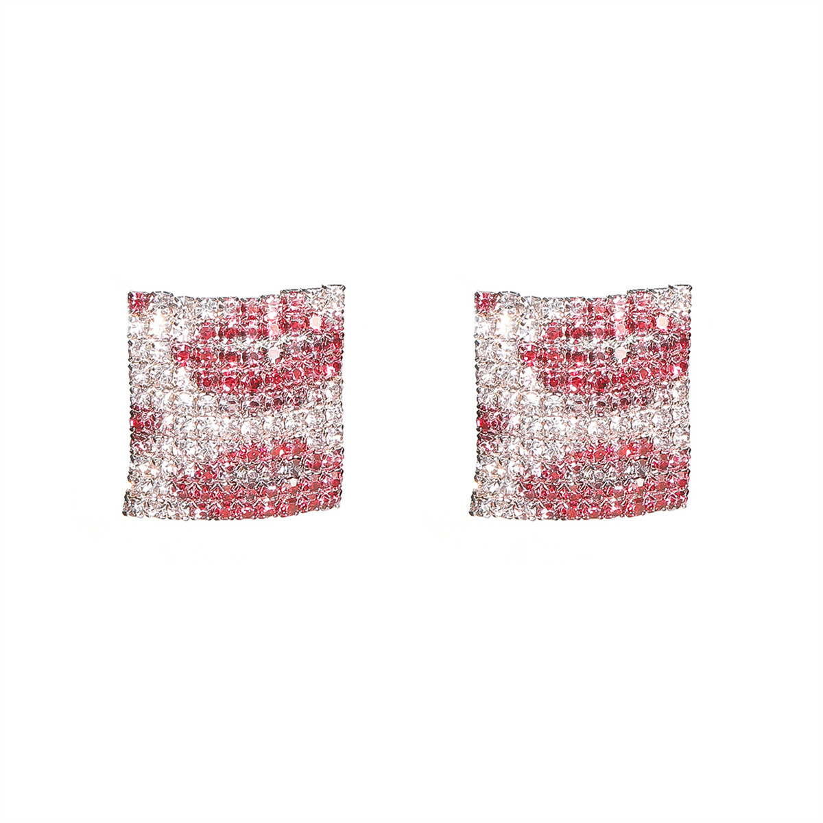Square Rhinestone Stud Earrings