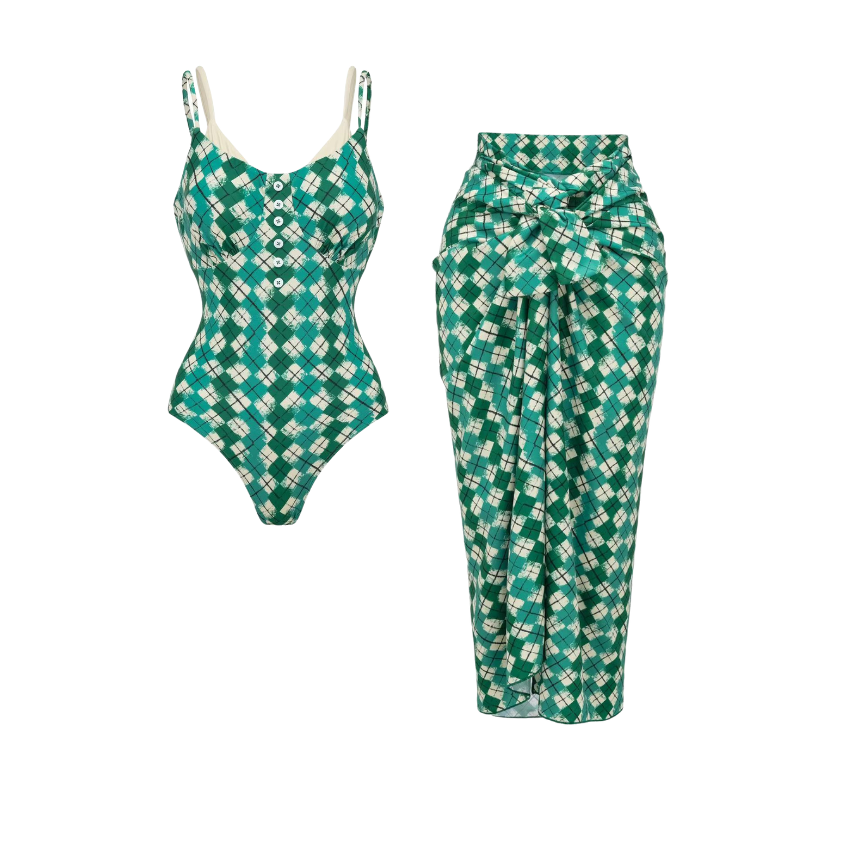 [Copy]Yellow Floral Print Swimsuit Set(s)