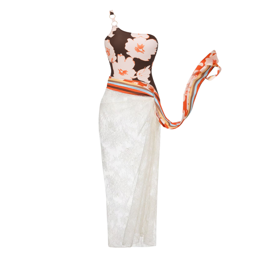 [Copy][Copy][Copy][Copy]Blue Floral Print Swimsuit Set(s)