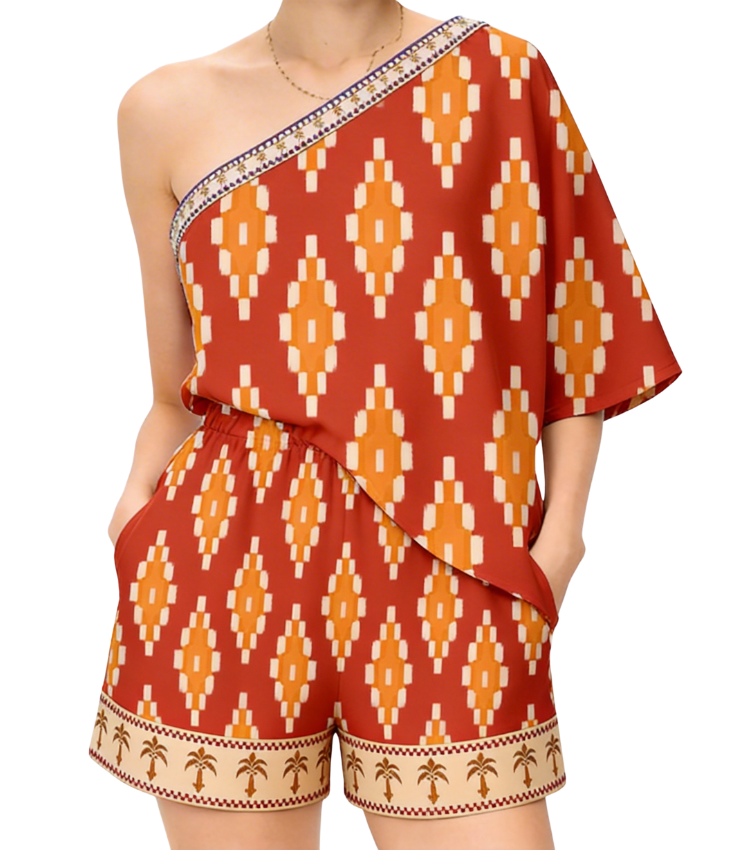 Stylish Bohemian Geometric Two-Piece Set