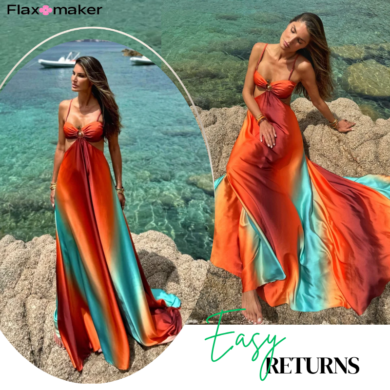 Sling Ombre Print Dress