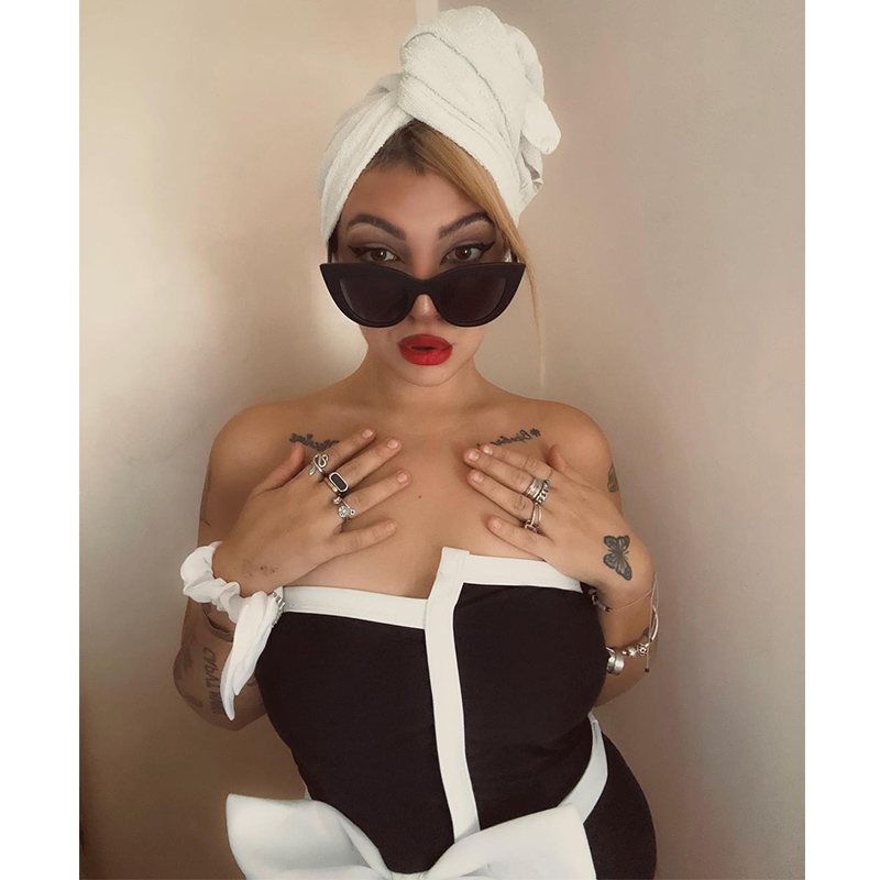 Off Shoulder Bow Tie One Piece Swimsuit and Skirt Flaxmaker