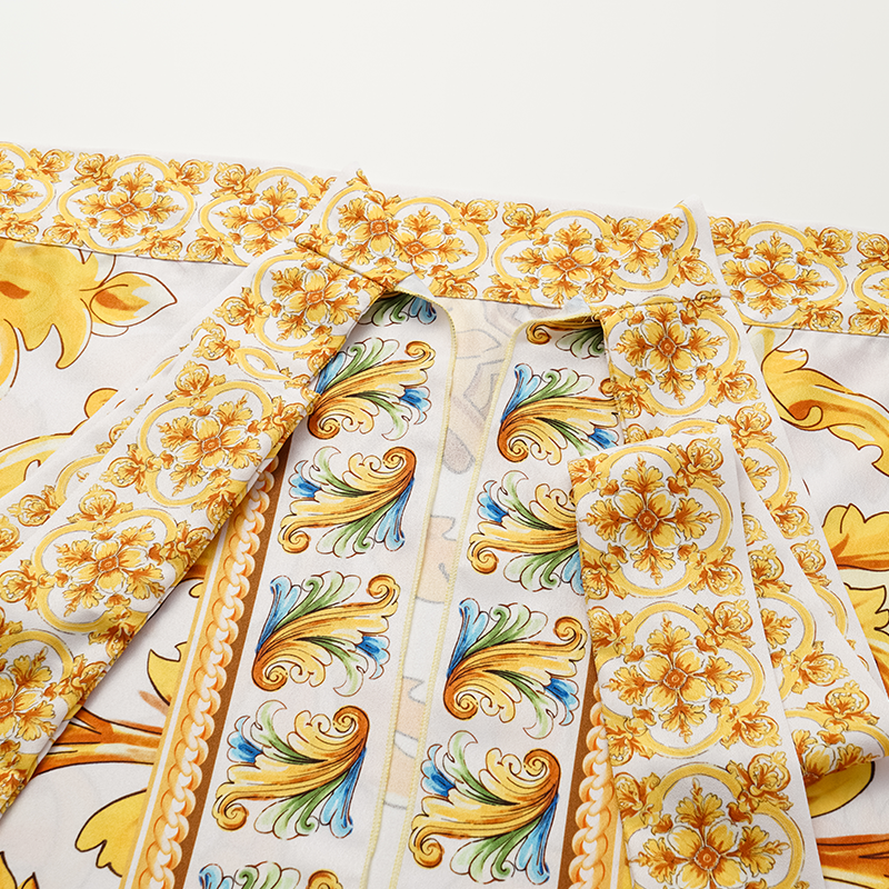 Sling Chest Support Golden Majolica Print One Piece Swimsuit and Sarong or Shorts