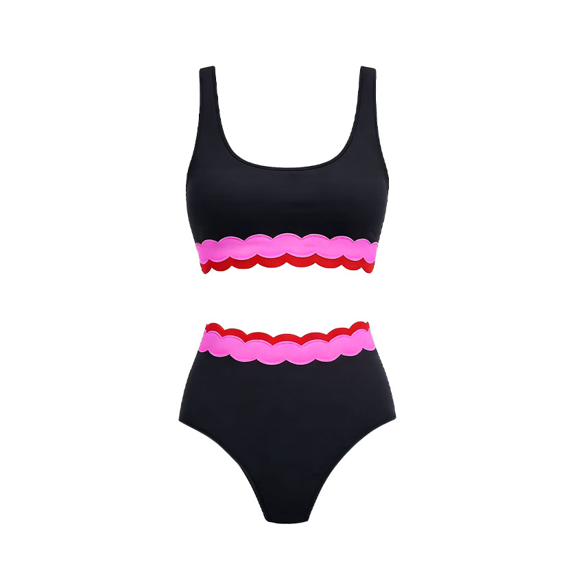 Lace Color Block Swimsuit Set(s)