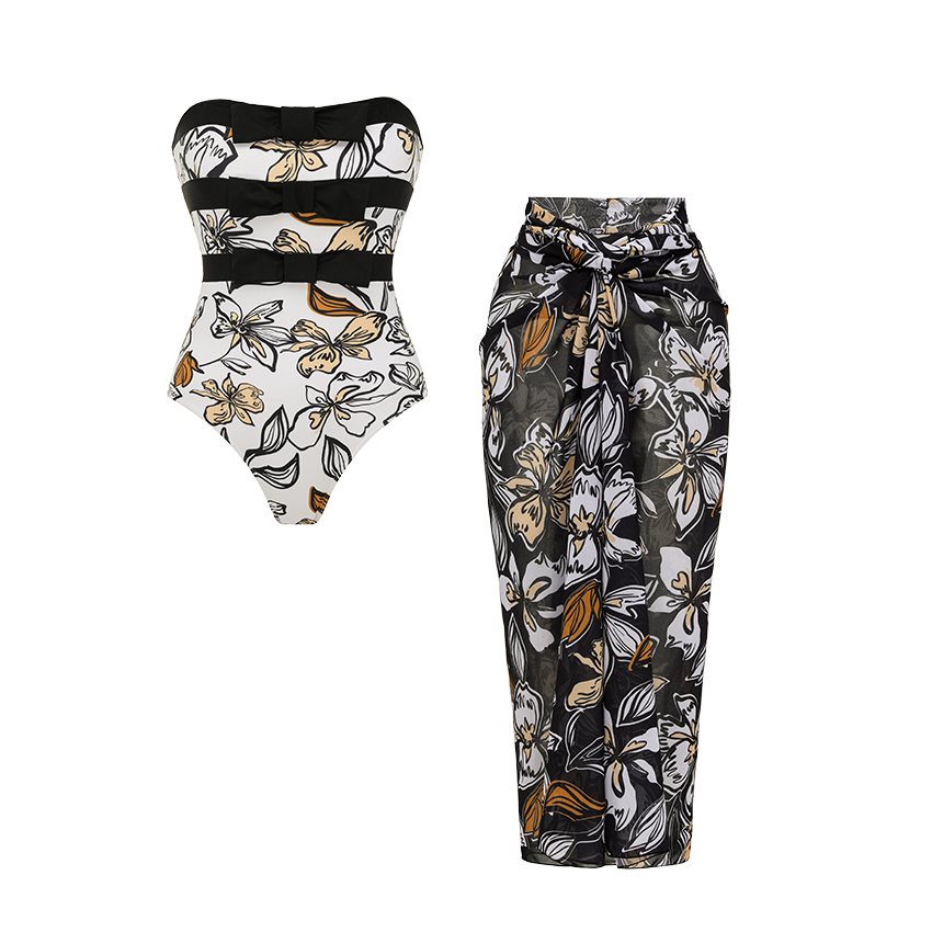 Bandeau Printed Swimsuit Set(s)