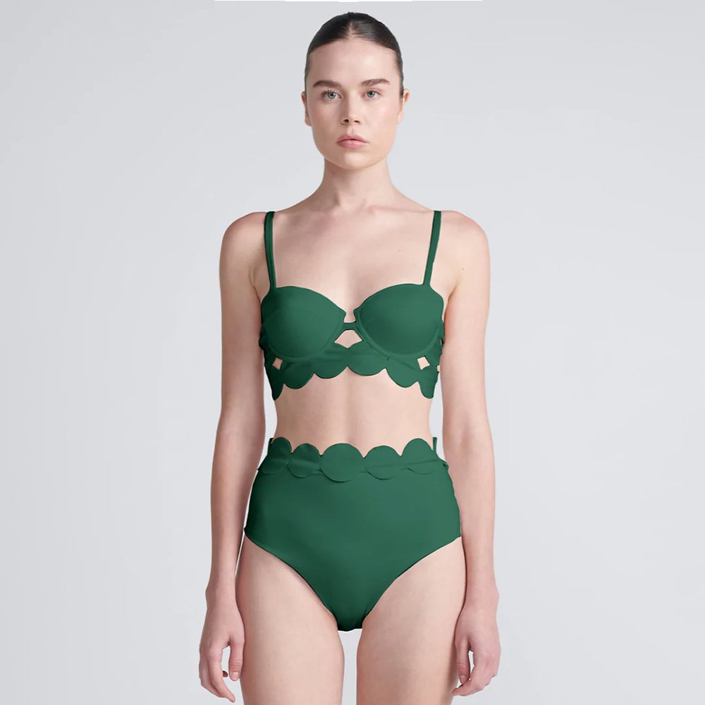 Laser Cutting Circularity Bikini Swimsuit and Split Skirt