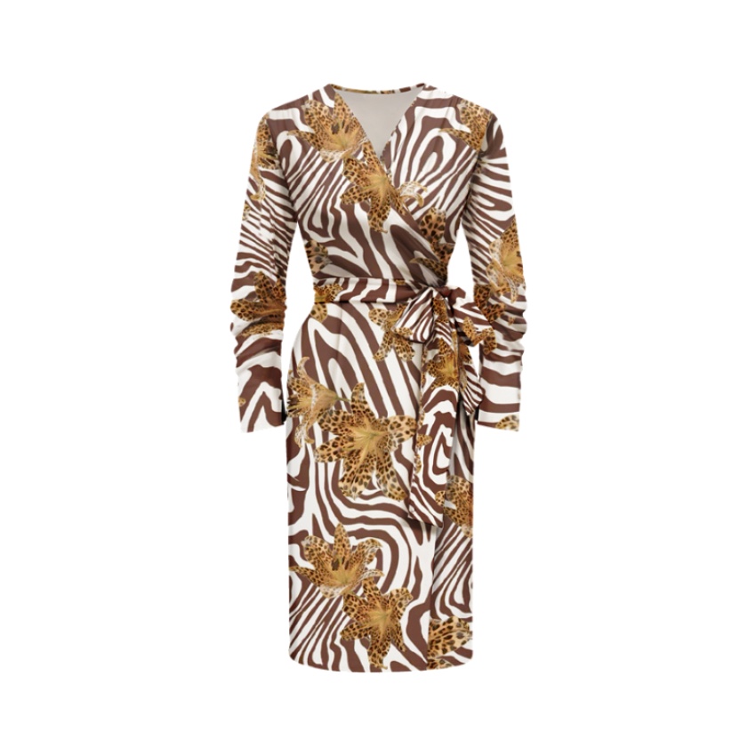 5Pleated Loose-Fit Halter Neck Beach Dress