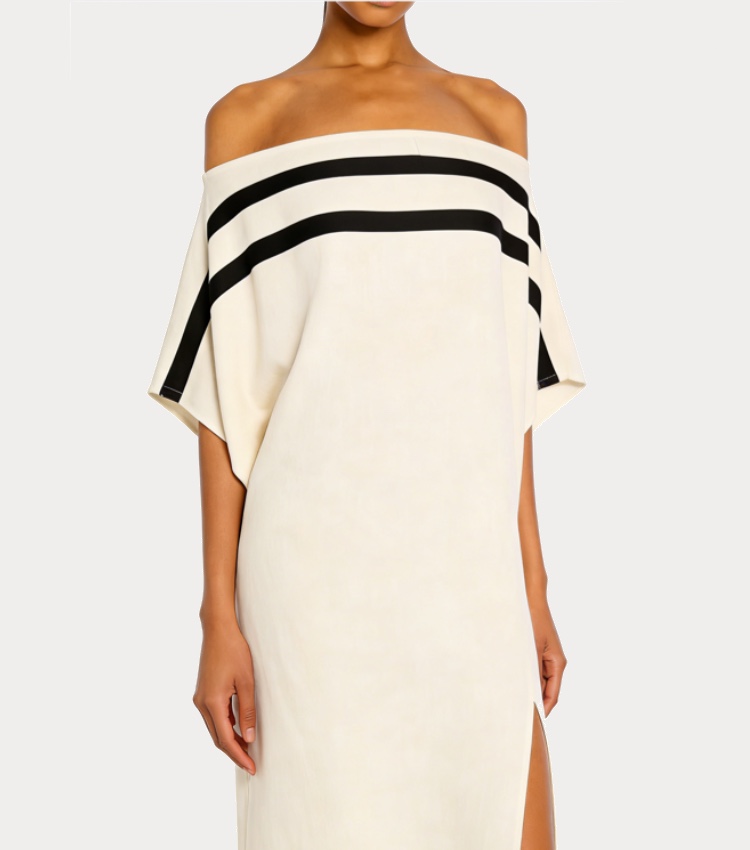 Minimal Off-Shoulder Maxi Dress