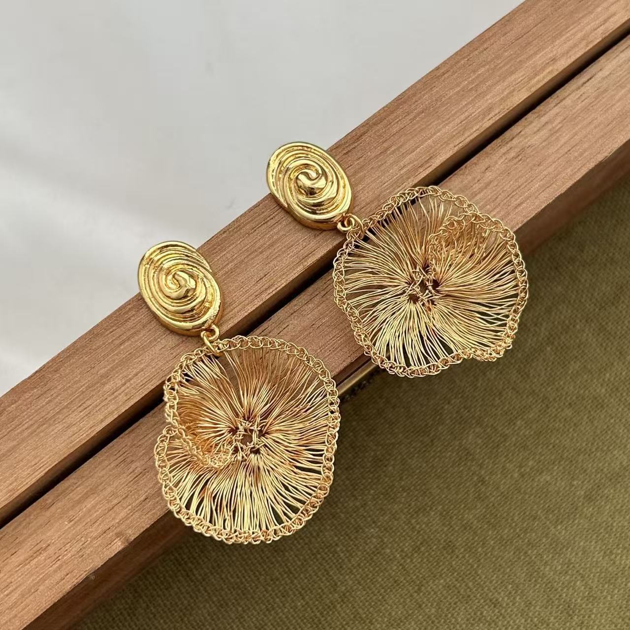 Hand-woven Flower Earrings