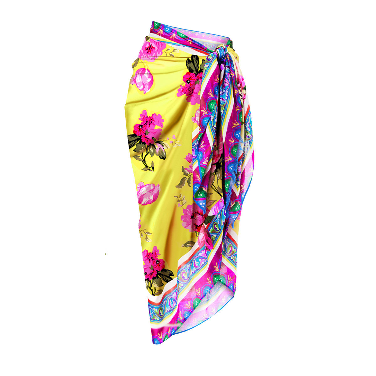 抹胸一体式套穿硬包连体泳衣女式2025新款复古印花速卖通swimsuit