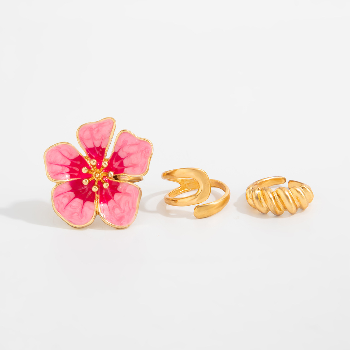 Pink Flowers Toe Ring