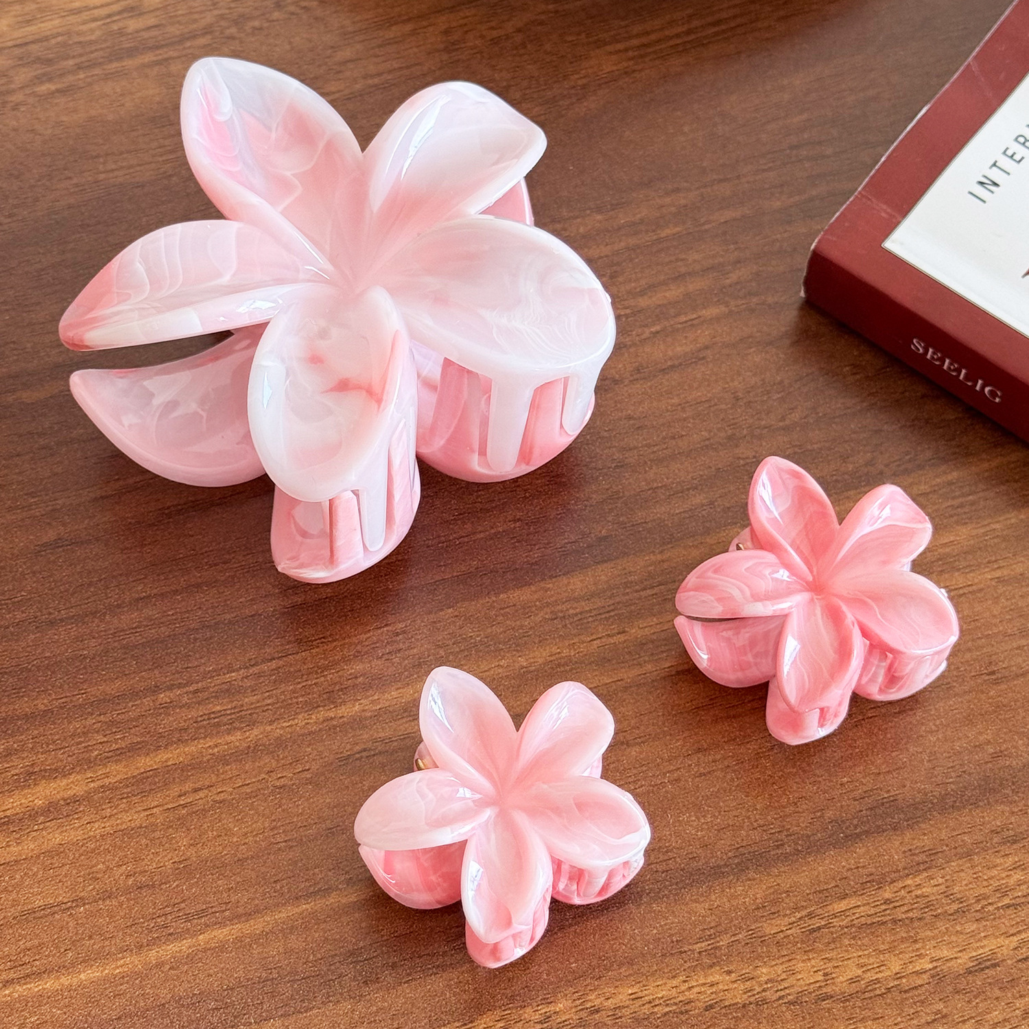 Colorful flower hair clip