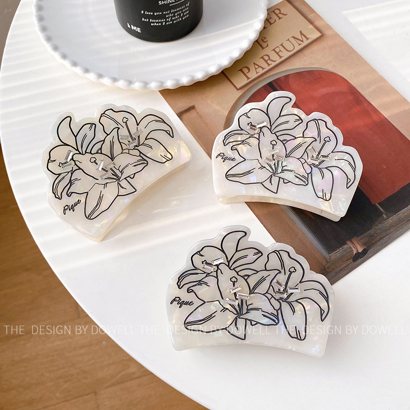 Acetate Diamond-Encrusted Hair Clip