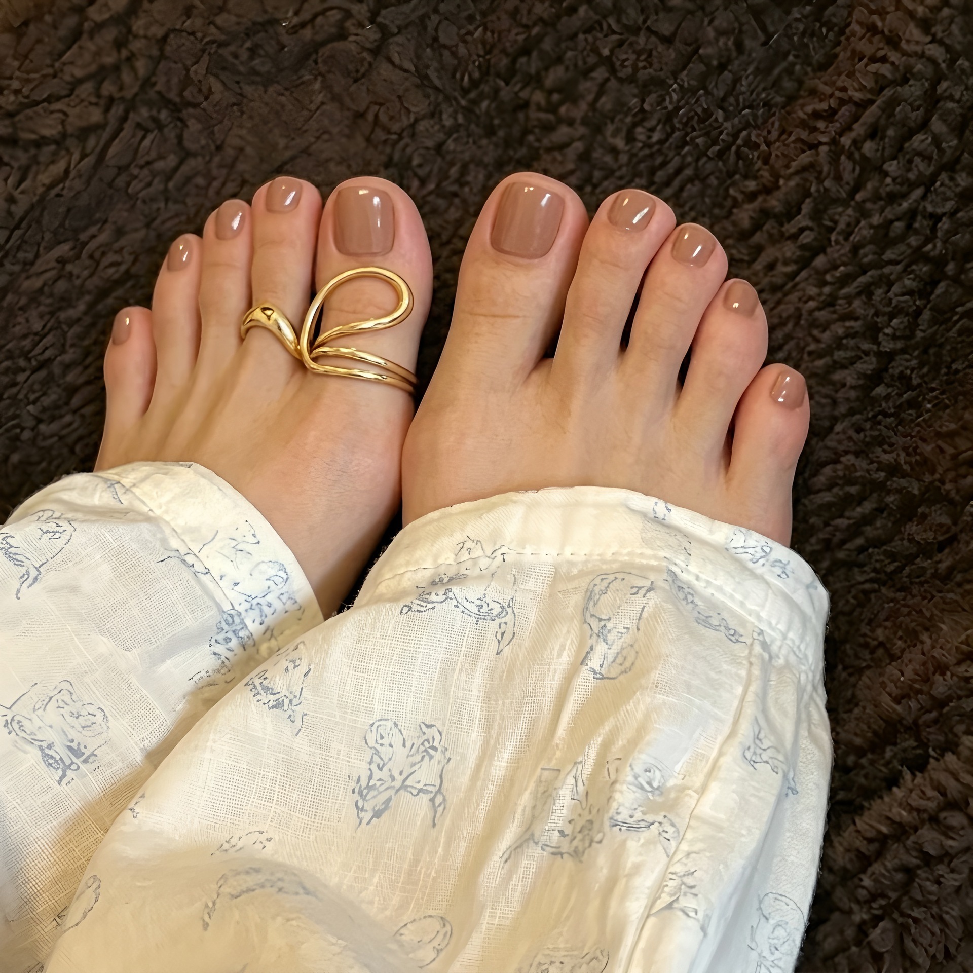 Irregular Alloy Toe Ring