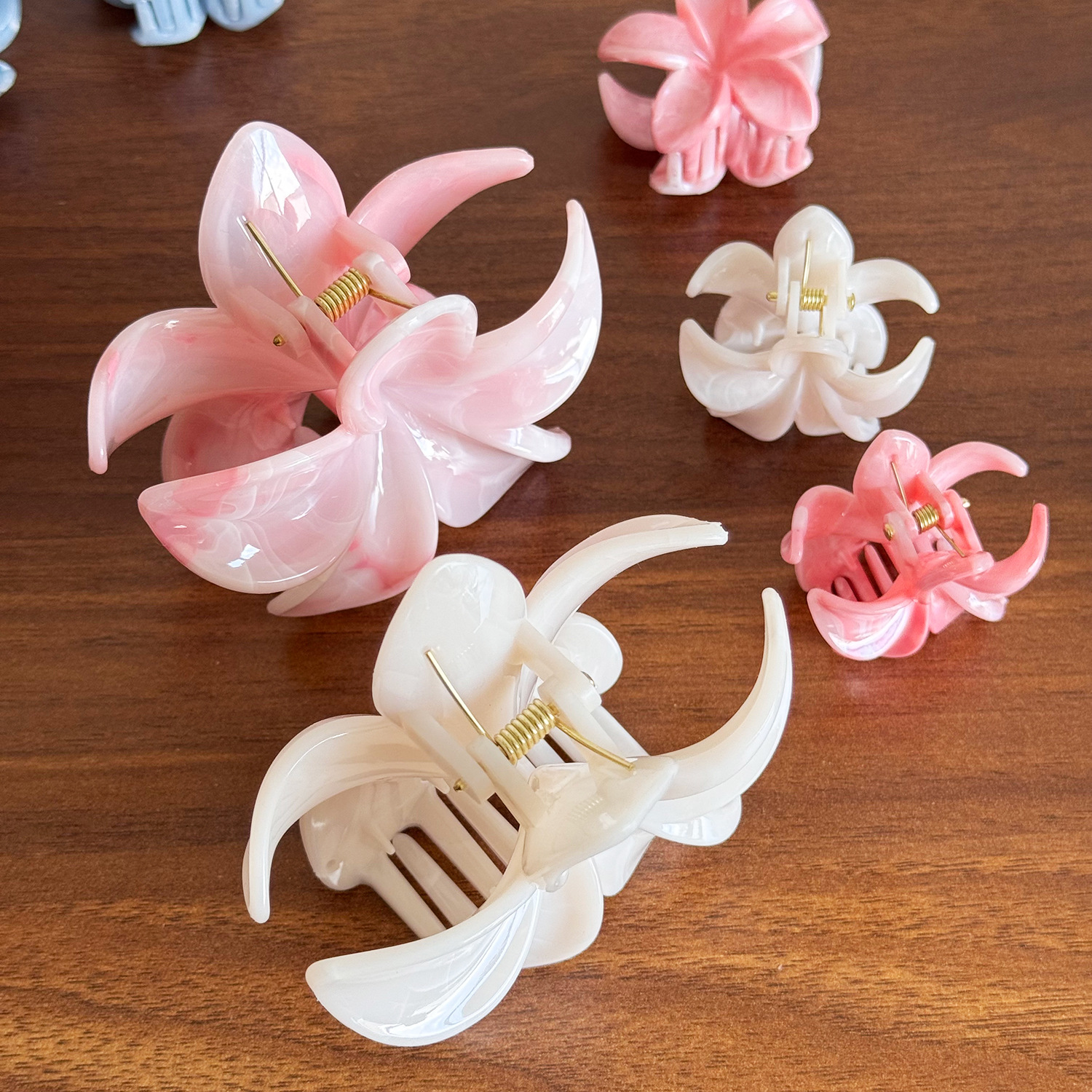 Colorful flower hair clip