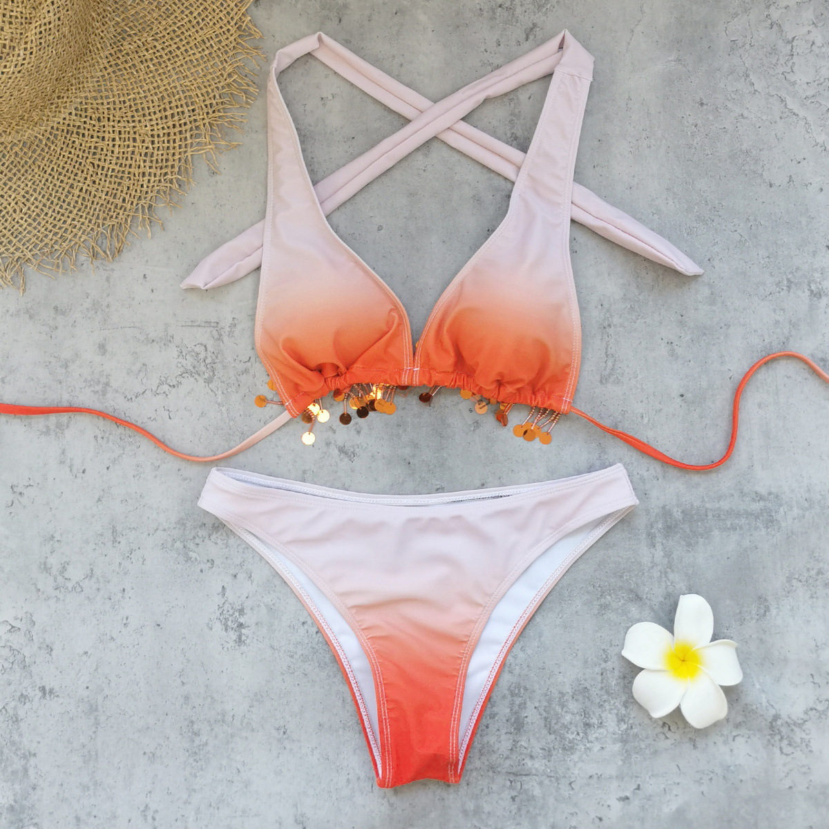 Sexy Ombre Print Swimsuit Set(s)