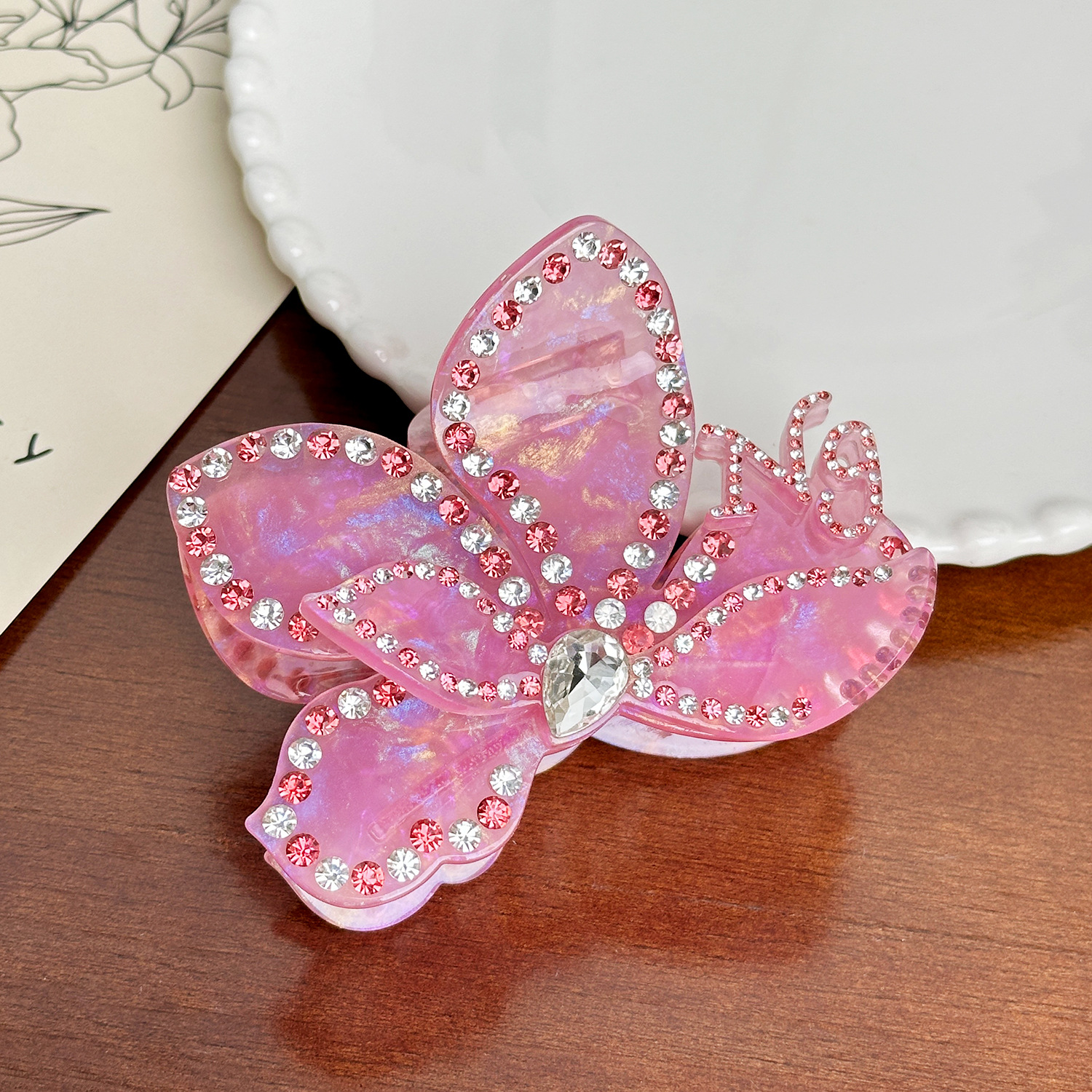 Rhinestone Flower Hair Clip