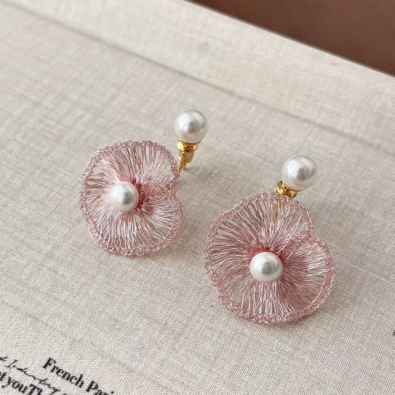 Hand-woven Flower Earrings