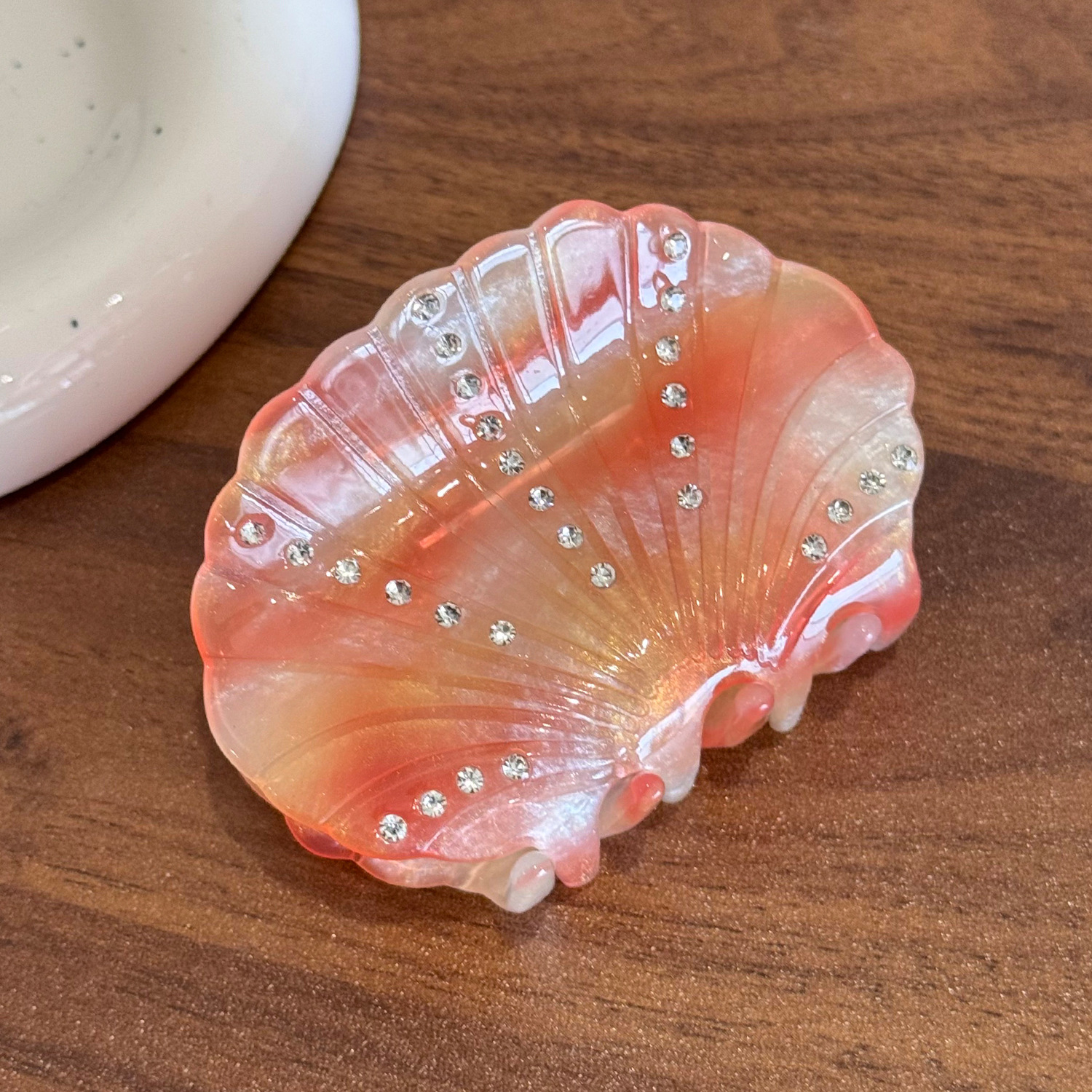 Colorful seashell hair clip