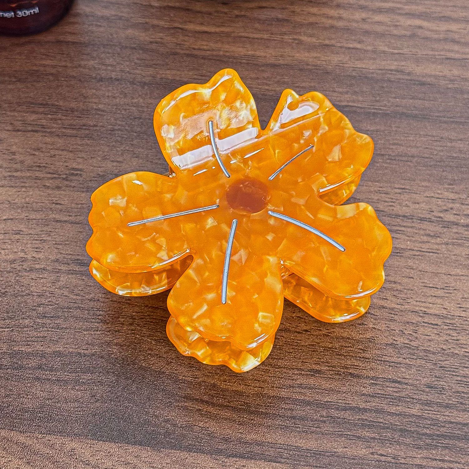 超仙醋酸花朵镶钻抓夹大号盘发鲨鱼夹百搭高马尾发抓时尚通勤发饰