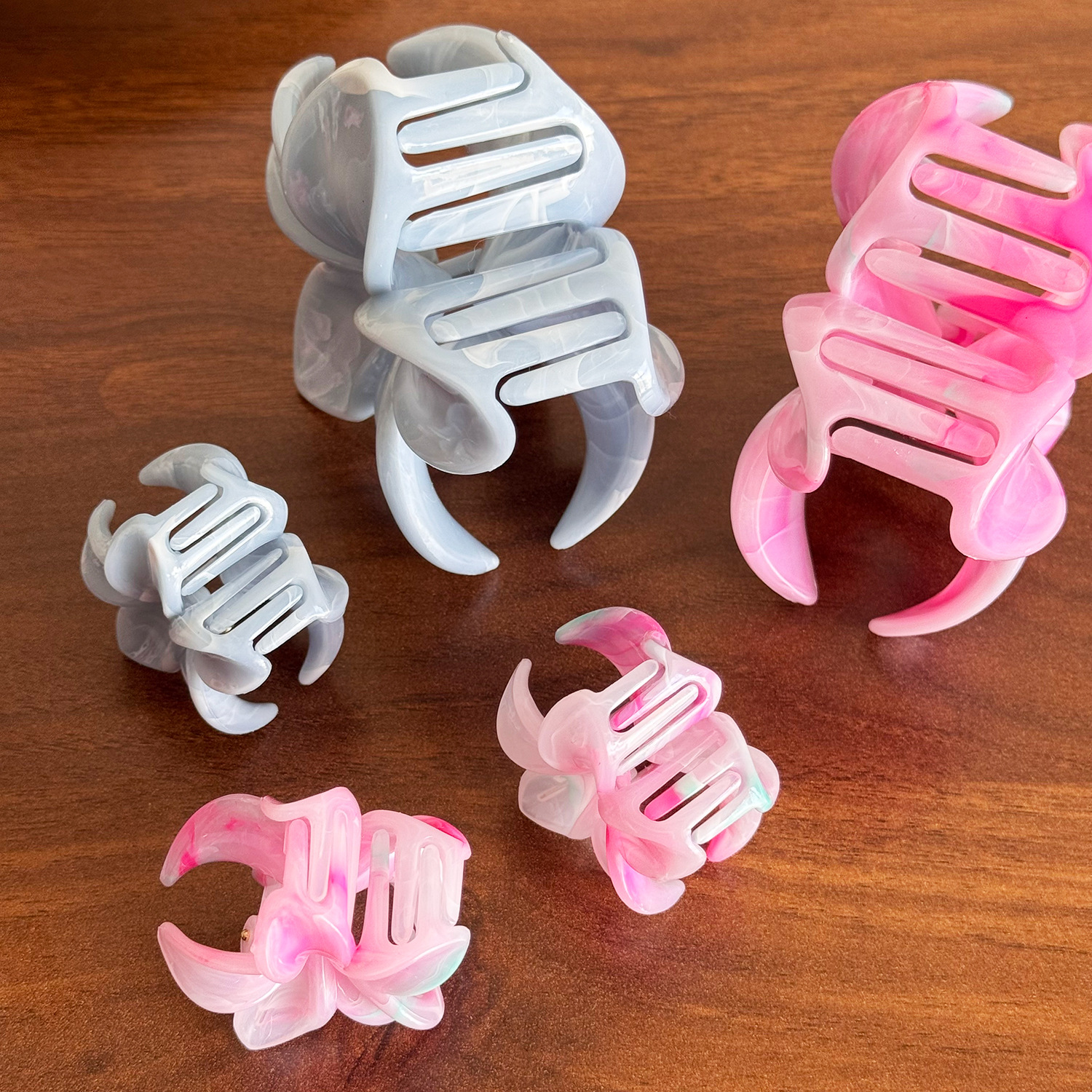 Colorful flower hair clip