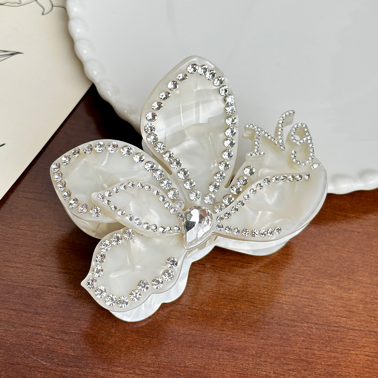 Rhinestone Flower Hair Clip