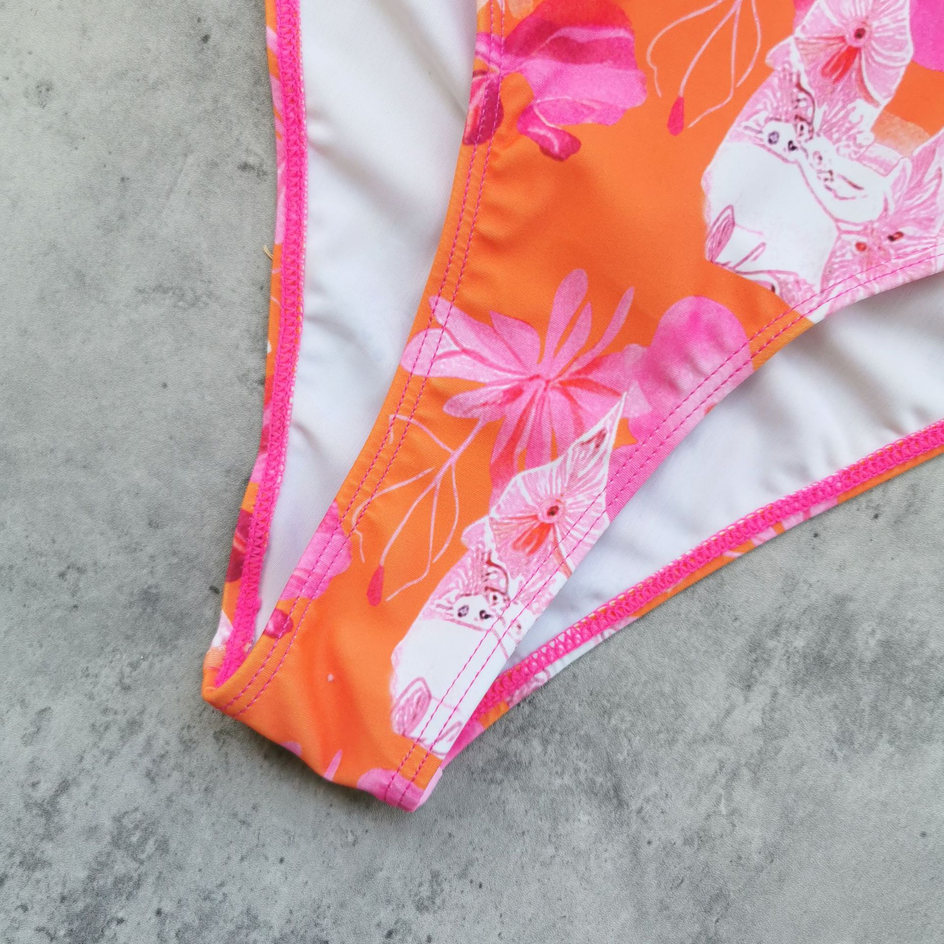 Bowknot Decor Printed Swimsuit Set(s)