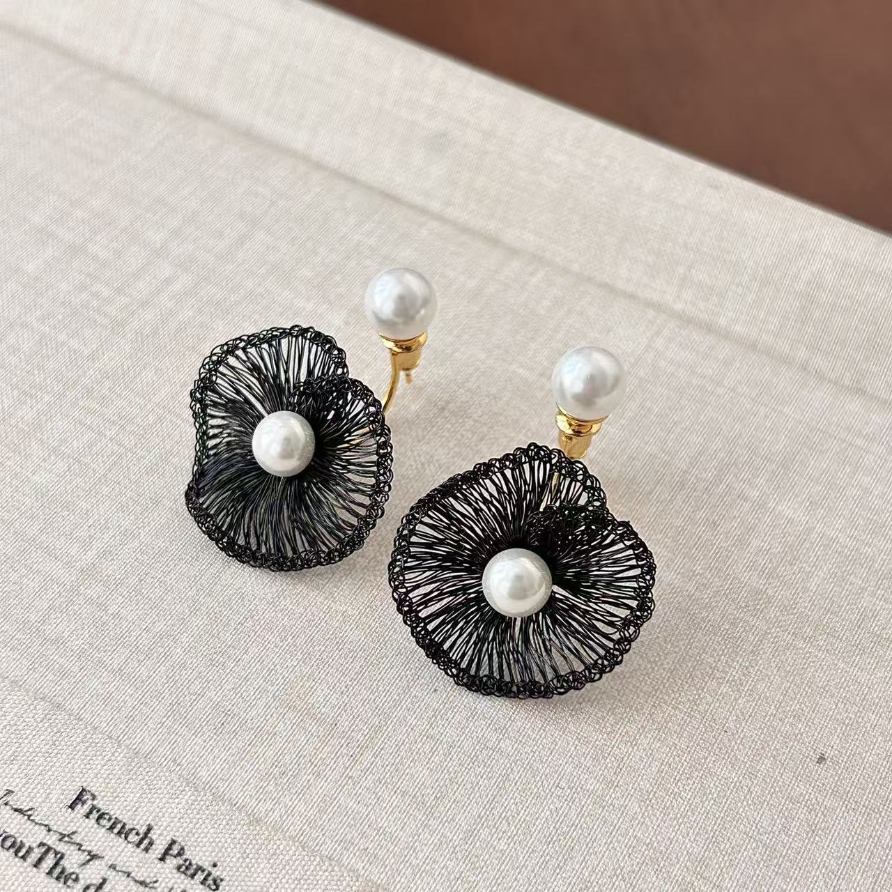 Hand-woven Flower Earrings