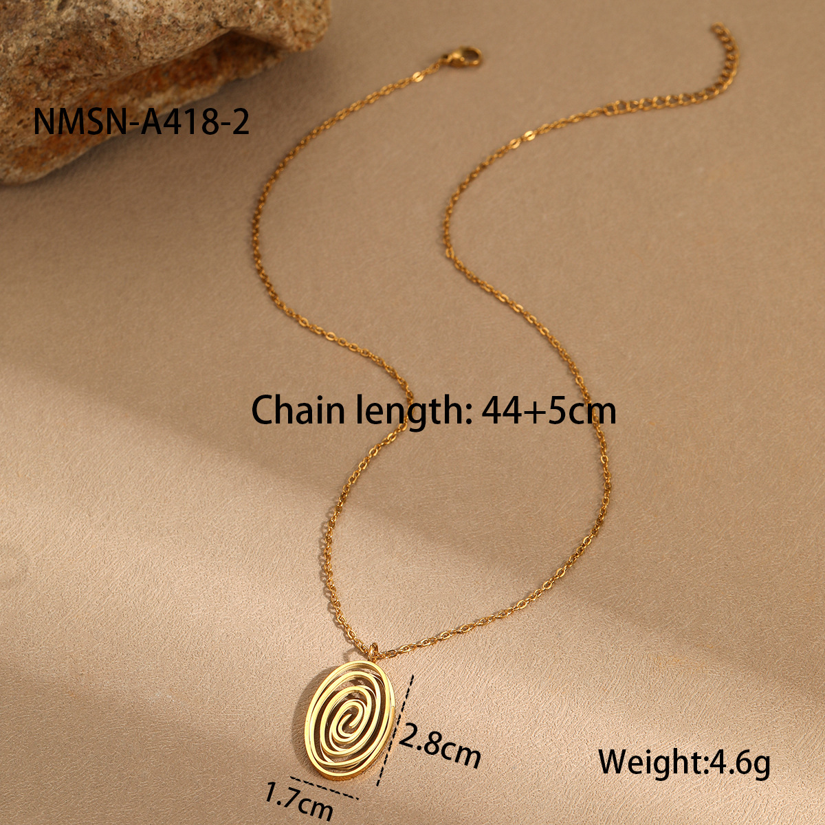 Spiral Pendant Necklace