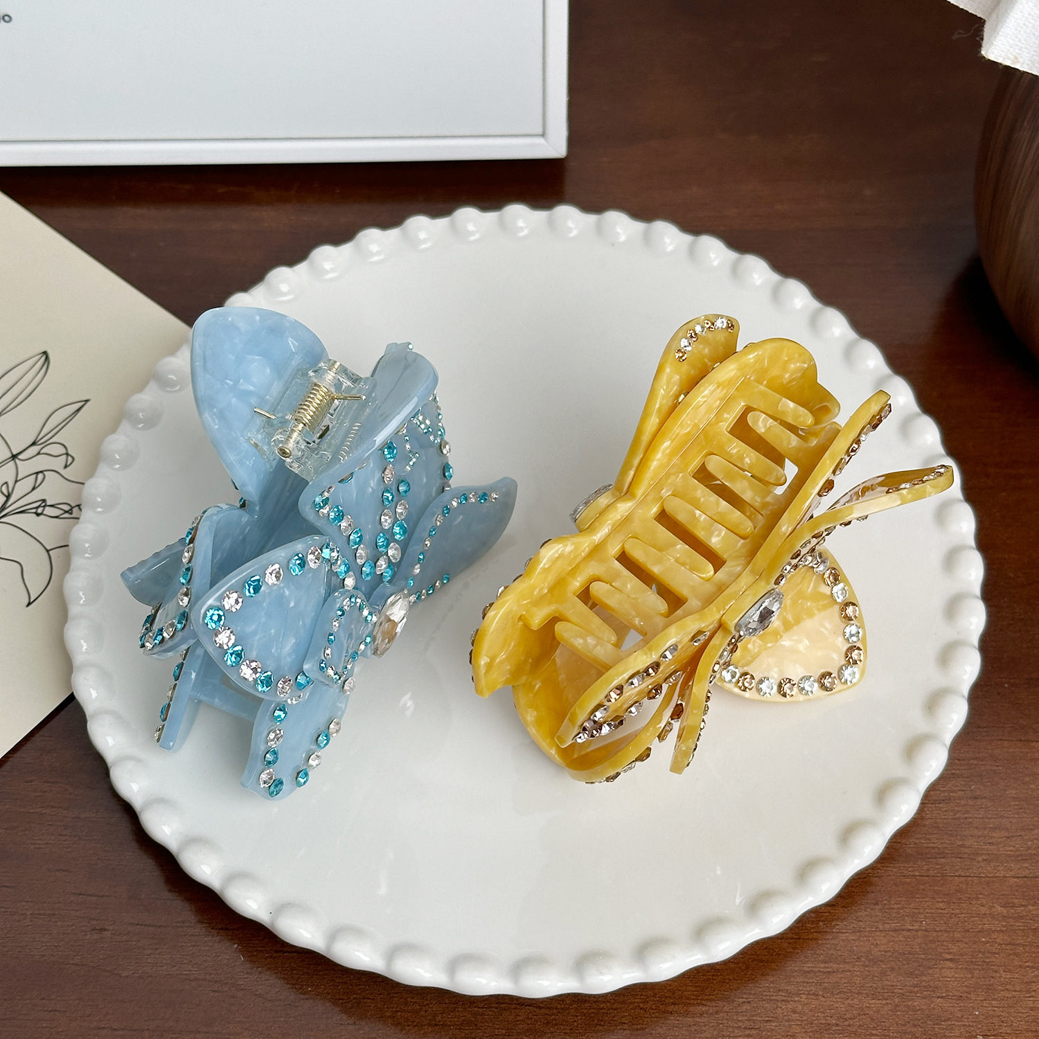 Rhinestone Flower Hair Clip