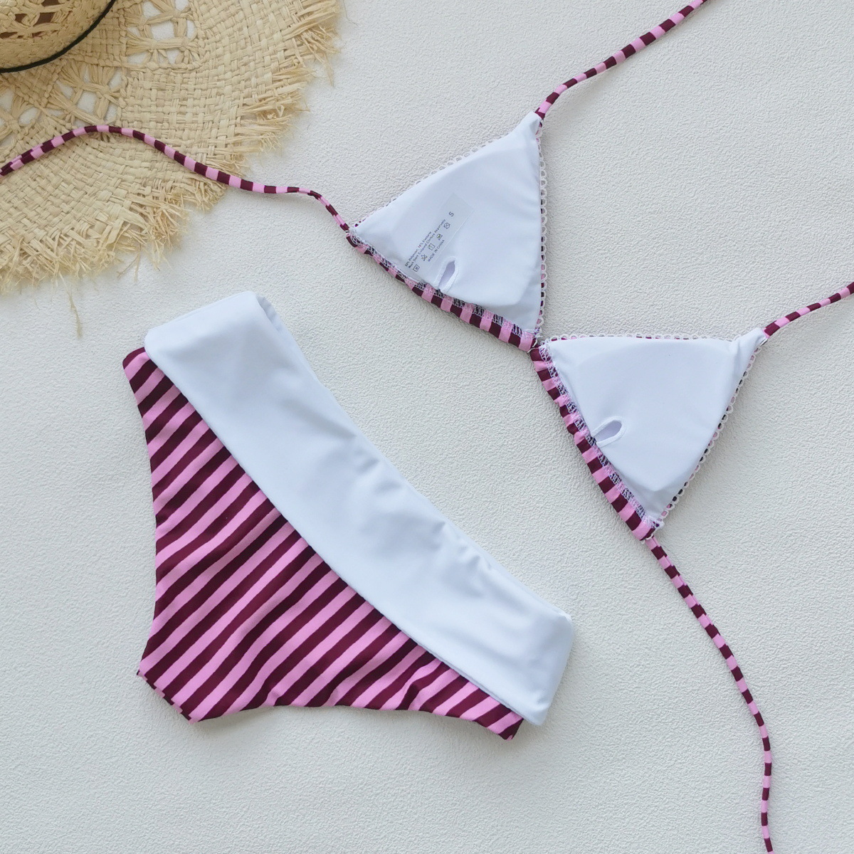 Sexy Striped Print Bikini