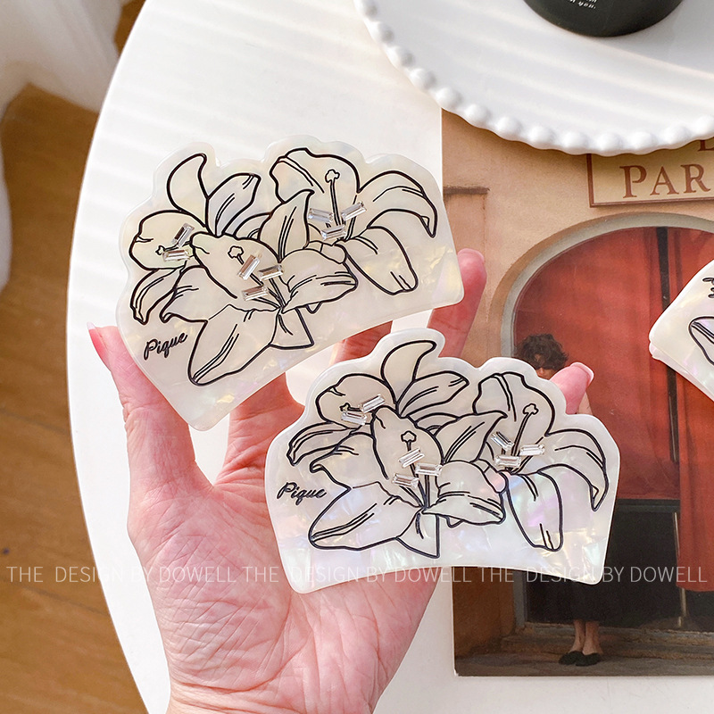 Acetate Diamond-Encrusted Hair Clip
