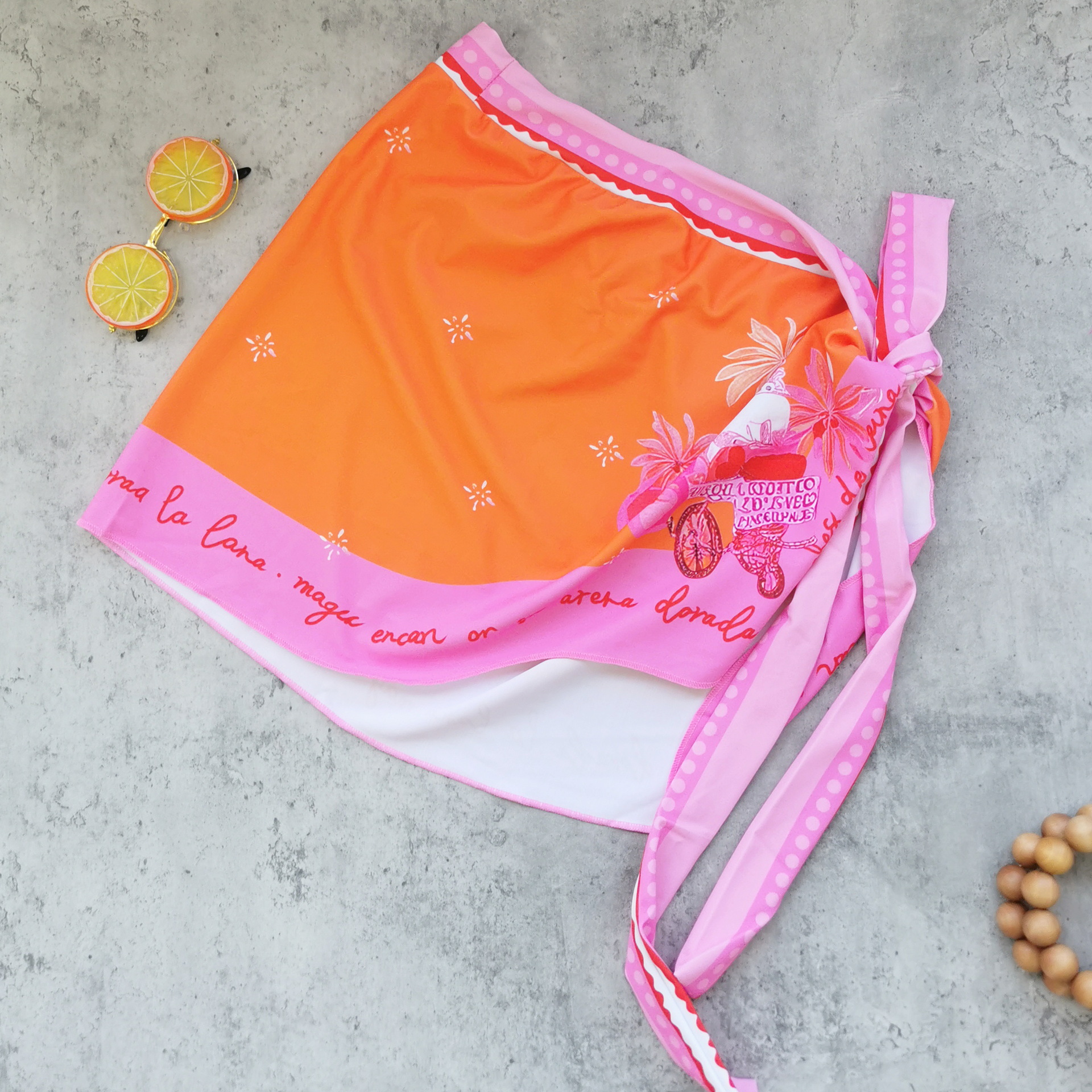 Bowknot Decor Printed Swimsuit Set(s)