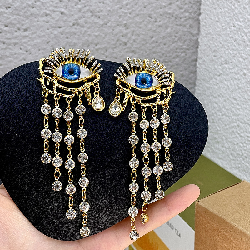 Evil Eye Tassel Earrings