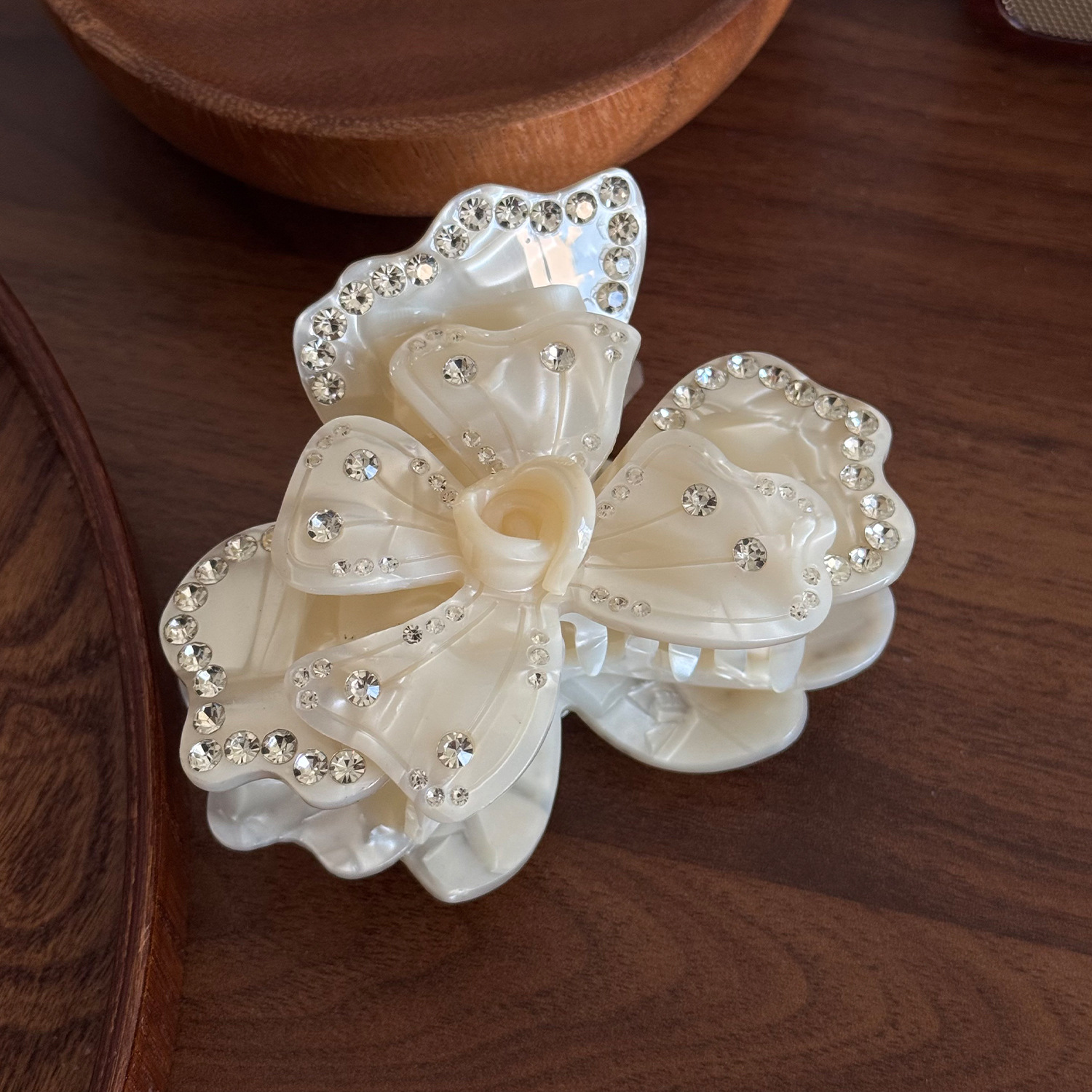 Acetate flower hair clip