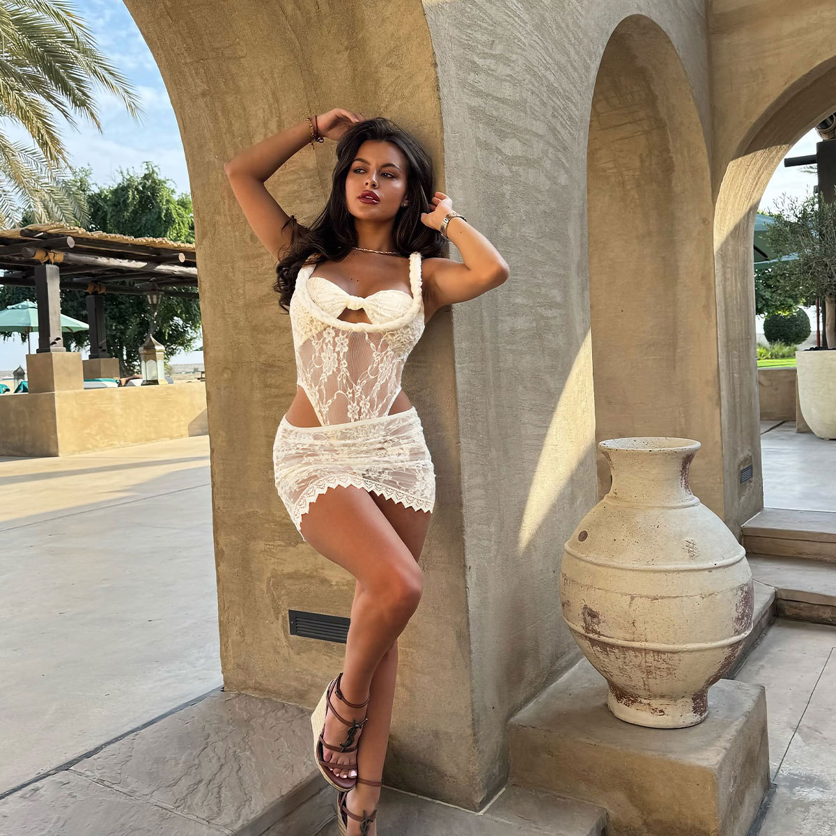 Lace Sexy Bandeau Swimsuit Set(s)