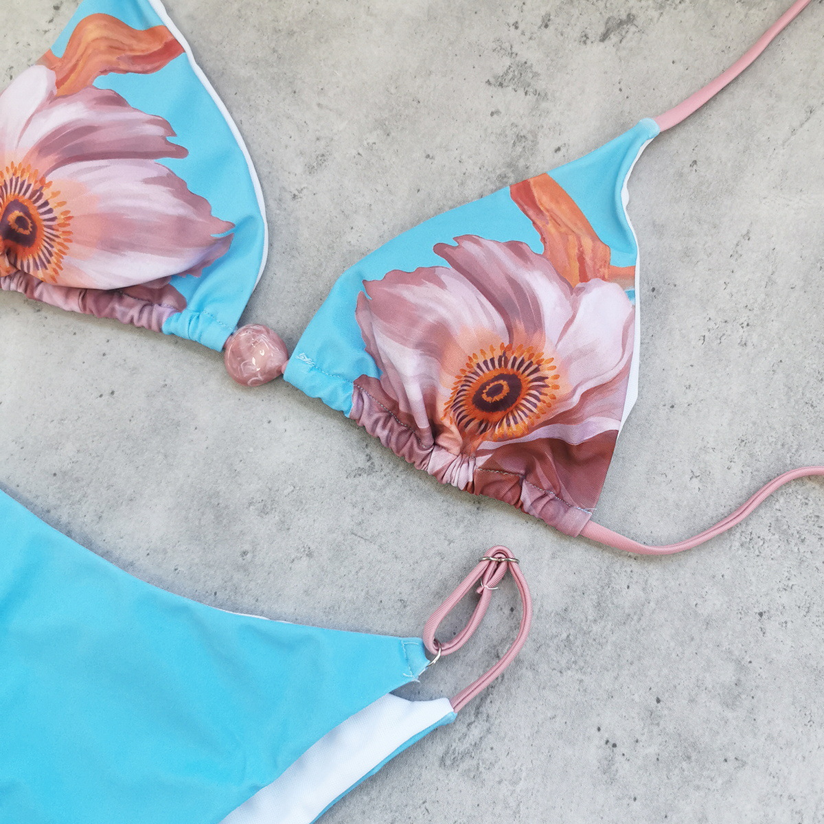 Sexy Blossom Print Swimsuit Set(s)
