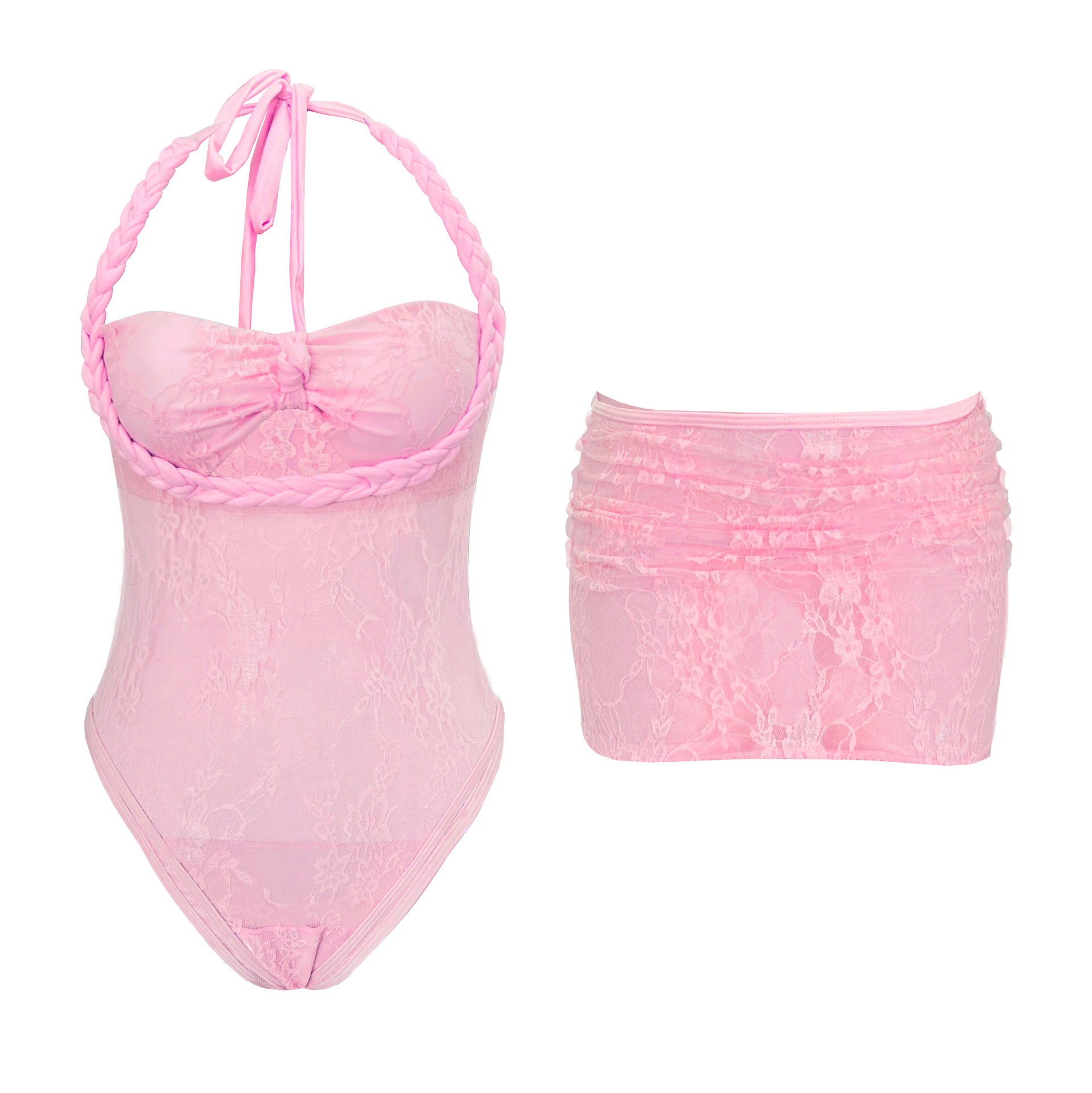 Lace Sexy Bandeau Swimsuit Set(s)