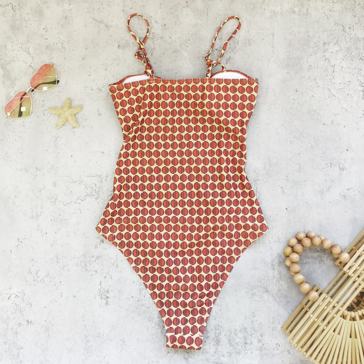 Polka Dot Print Swimsuit