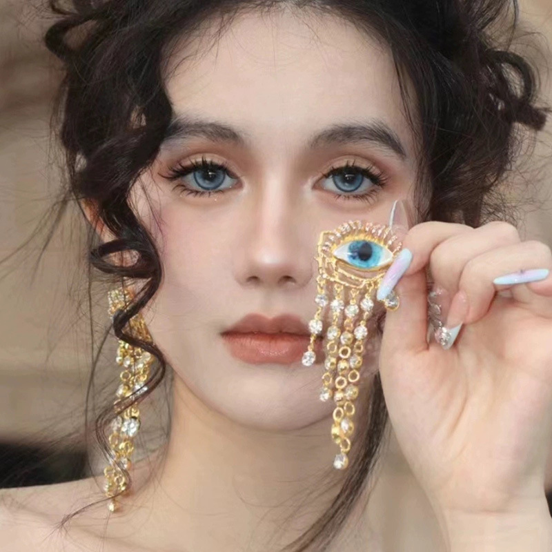 Evil Eye Tassel Earrings